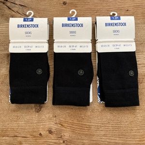 birkenstock socks cotton sole L8-10 Black 3pairs